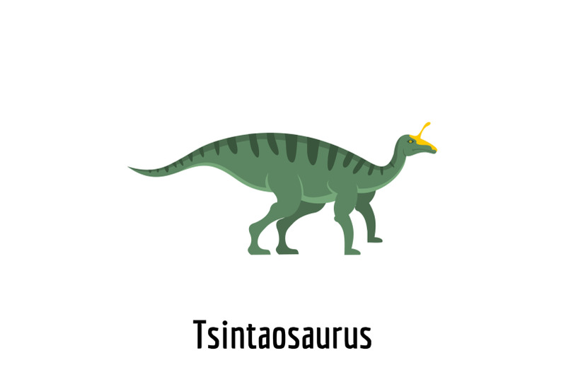 tsintaosaurus-icon-flat-style
