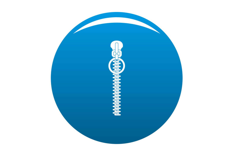 little-zip-icon-vector-blue