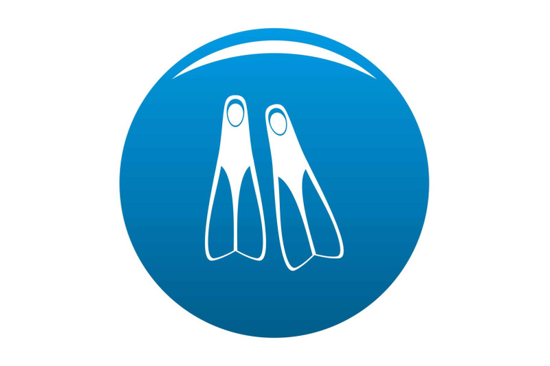 flippers-icon-vector-blue
