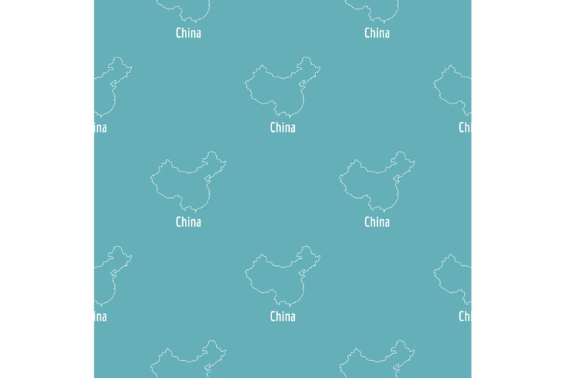 china-map-thin-line-vector-simple