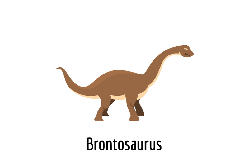 brontosaurus-icon-flat-style