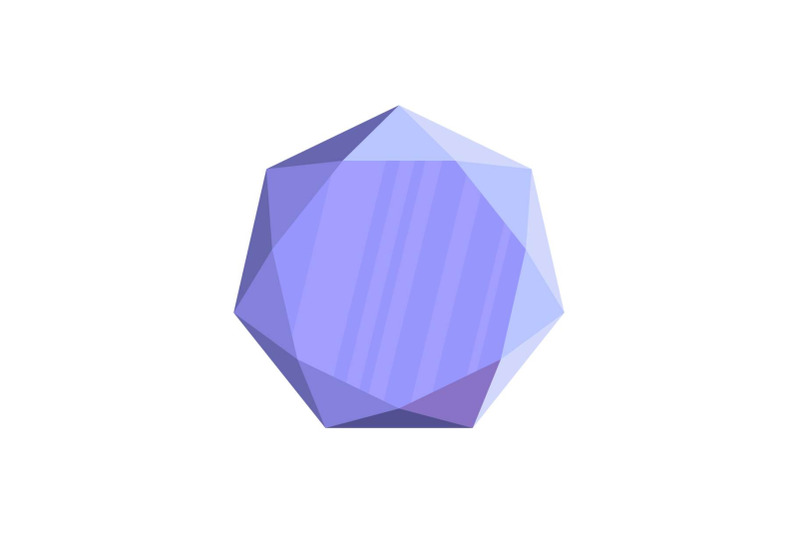 pentagonal-precious-stone-icon-flat-style