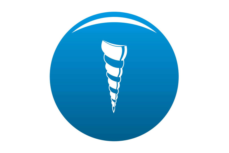 long-shell-icon-vector-blue