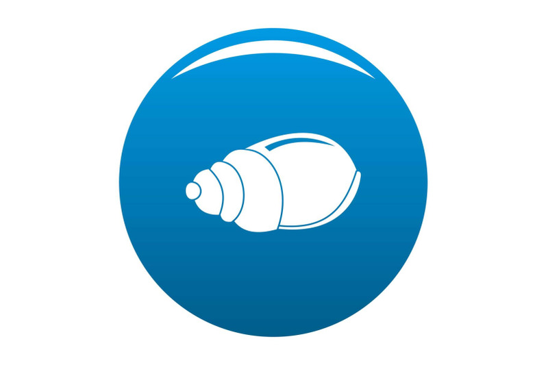 single-shell-icon-vector-blue