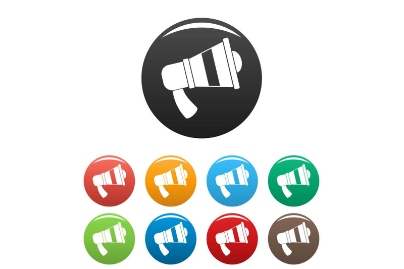 megaphone-icons-set-color-vector