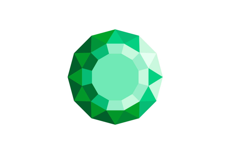 emerald-diamond-icon-flat-style
