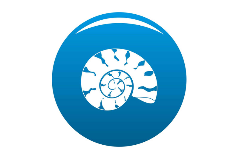 round-shell-icon-vector-blue