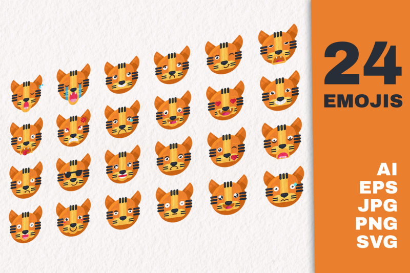 tiger-cartoon-emoji-set