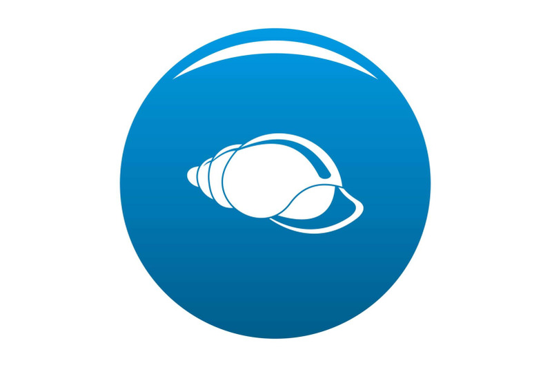 small-shell-icon-vector-blue