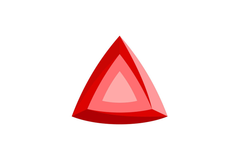 red-diamond-icon-flat-style