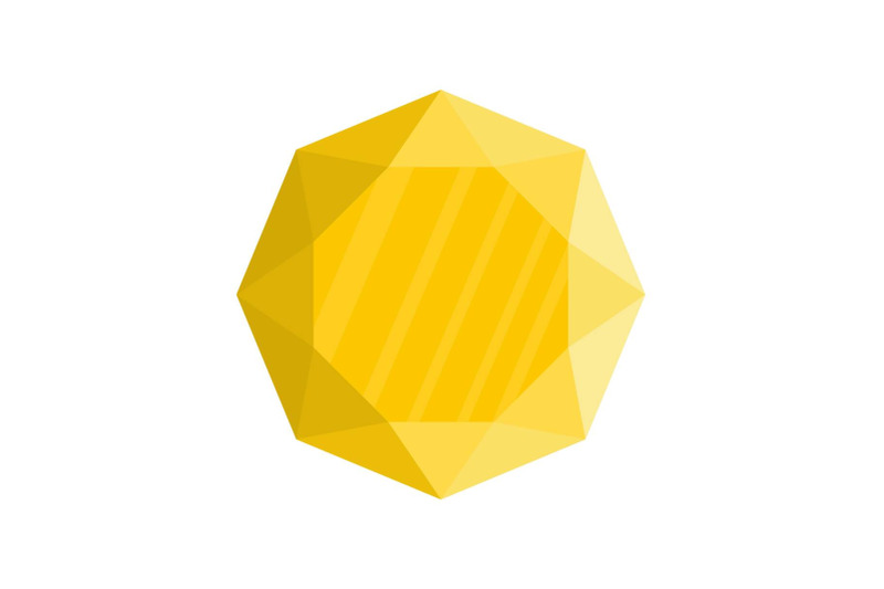 yellow-jewel-icon-flat-style
