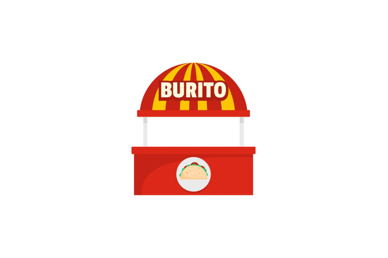 burito-selling-icon-flat-style