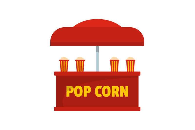 pop-corn-selling-icon-flat-style