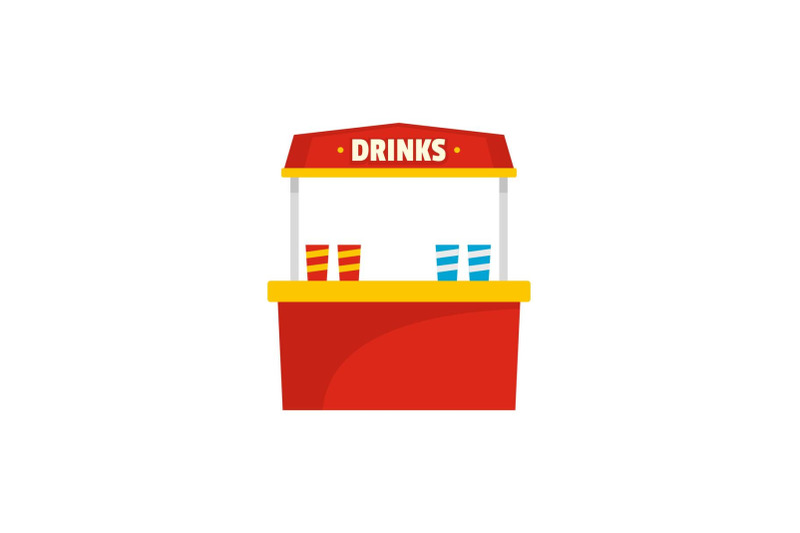 drinks-selling-icon-flat-style