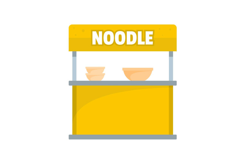 noodle-selling-icon-flat-style