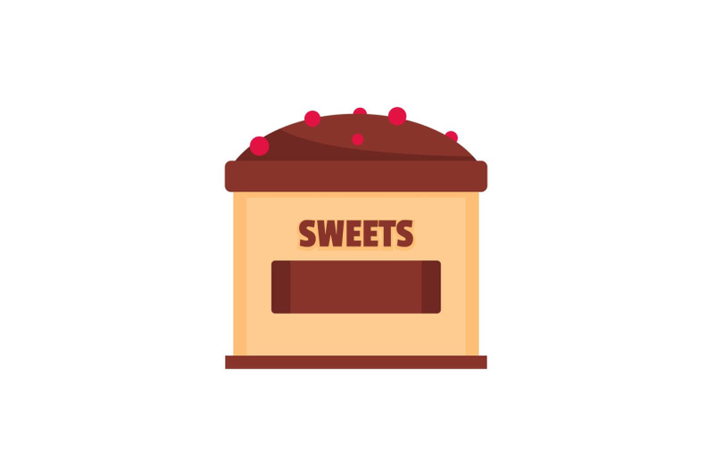 sweets-selling-icon-flat-style