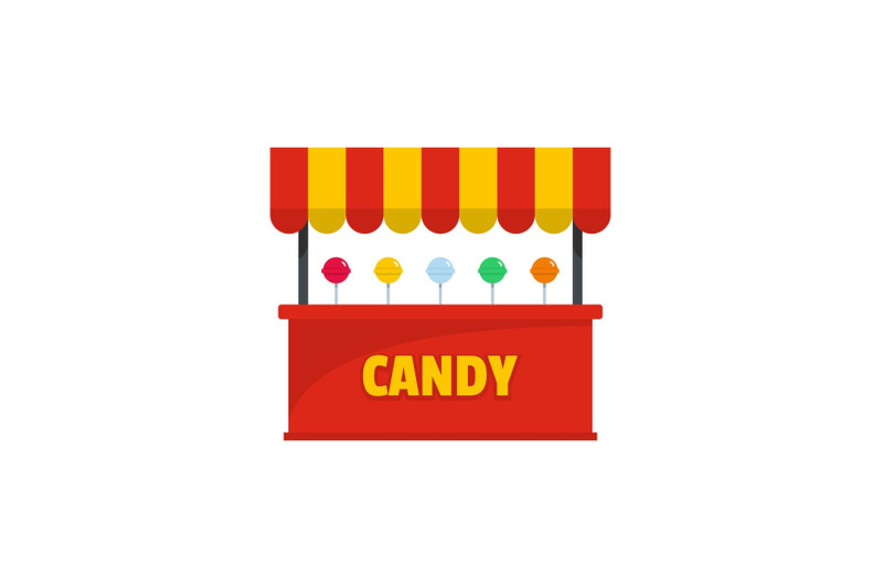 candy-selling-icon-flat-style