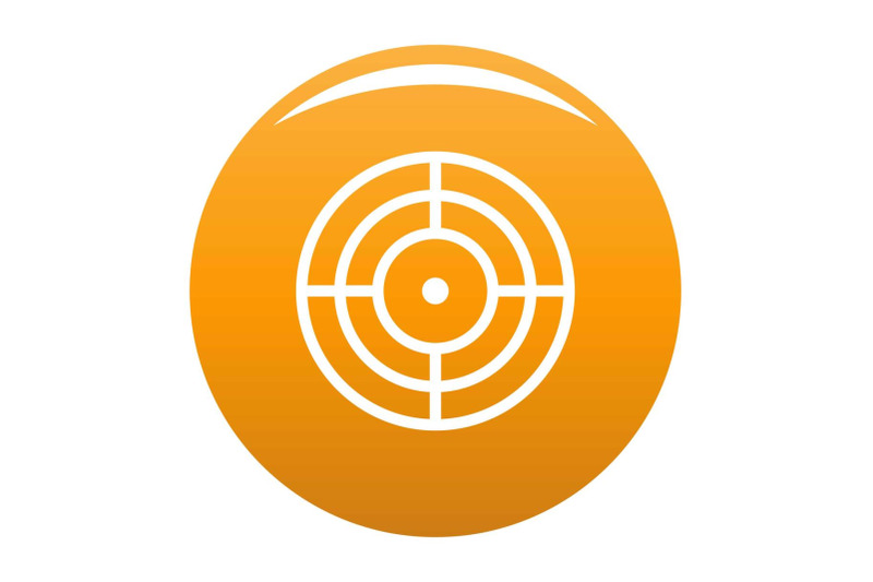 objective-of-target-icon-vector-orange