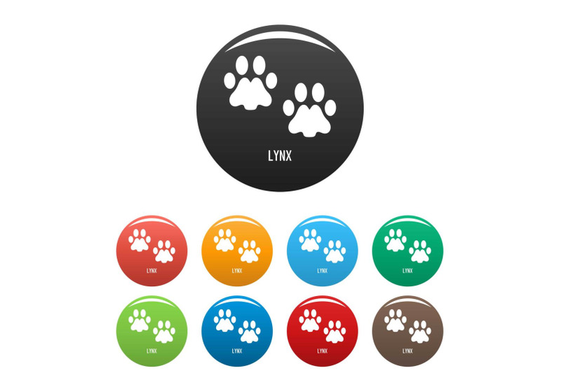 lynx-step-icons-set-color-vector