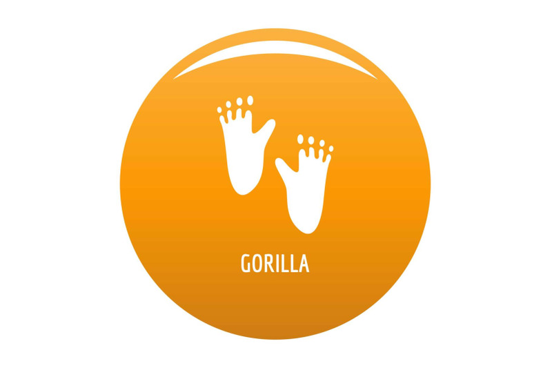 gorilla-step-icon-vector-orange