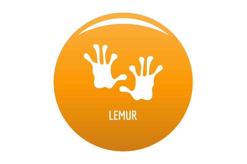 lemur-step-icon-vector-orange