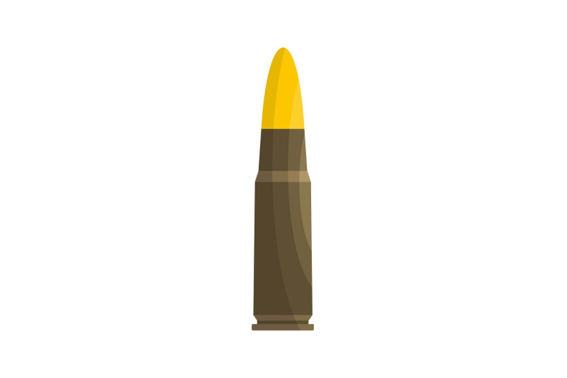 gun-cartridge-icon-flat-style