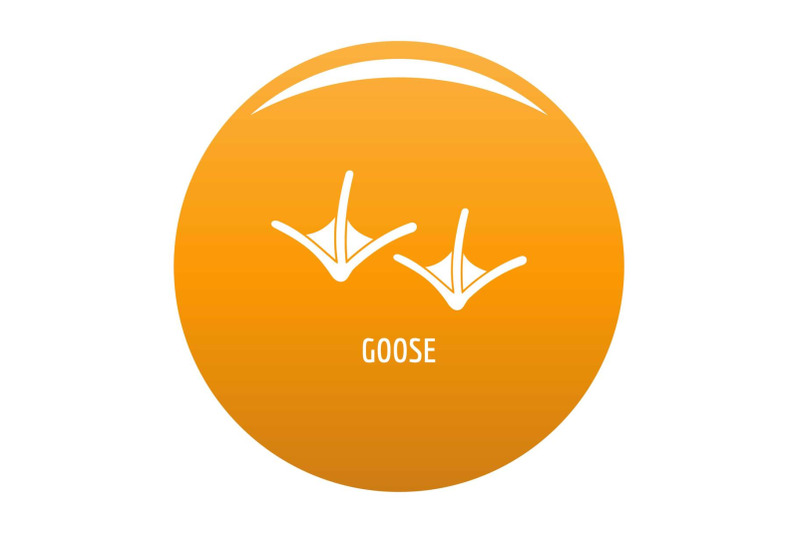 goose-step-icon-vector-orange