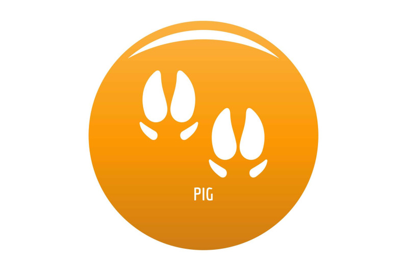 pig-step-icon-vector-orange