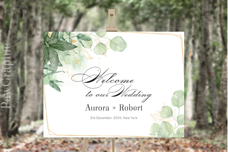 wedding-welcome-sign-signage-template-greenery-welcome-sign