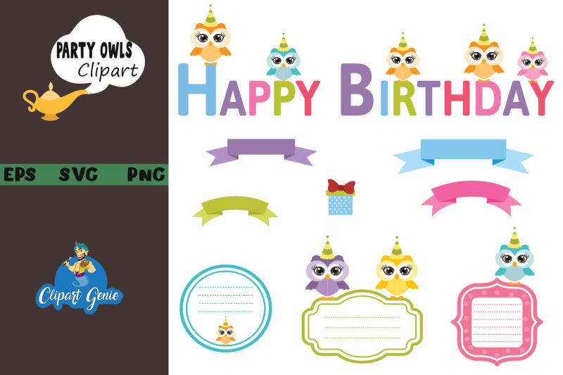 party-owls-clipart-amp-svg