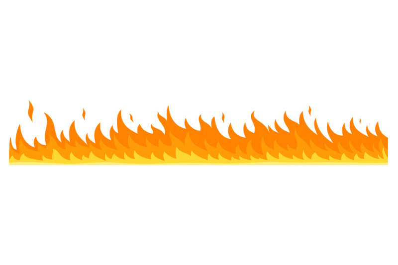 flame-banner-horizontal-flat-style