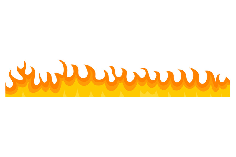 burning-fire-banner-horizontal-flat-style