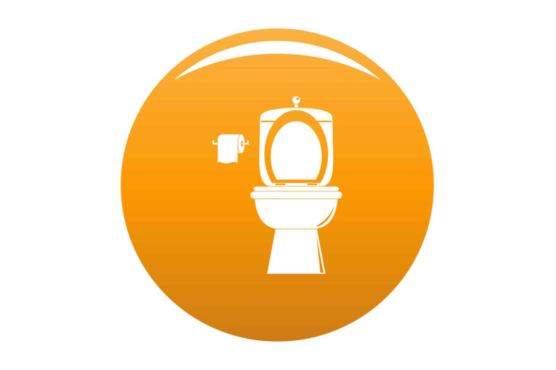 ceramic-toilet-icon-vector-orange