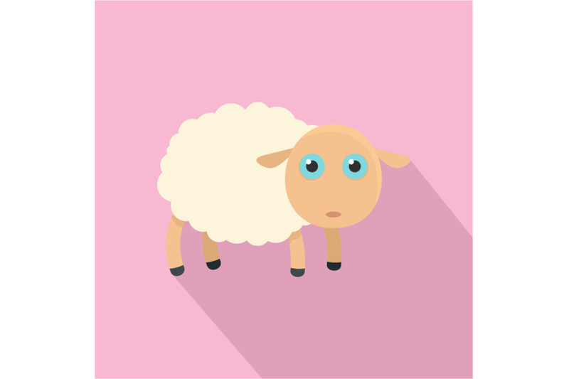 pretty-sheep-icon-flat-style