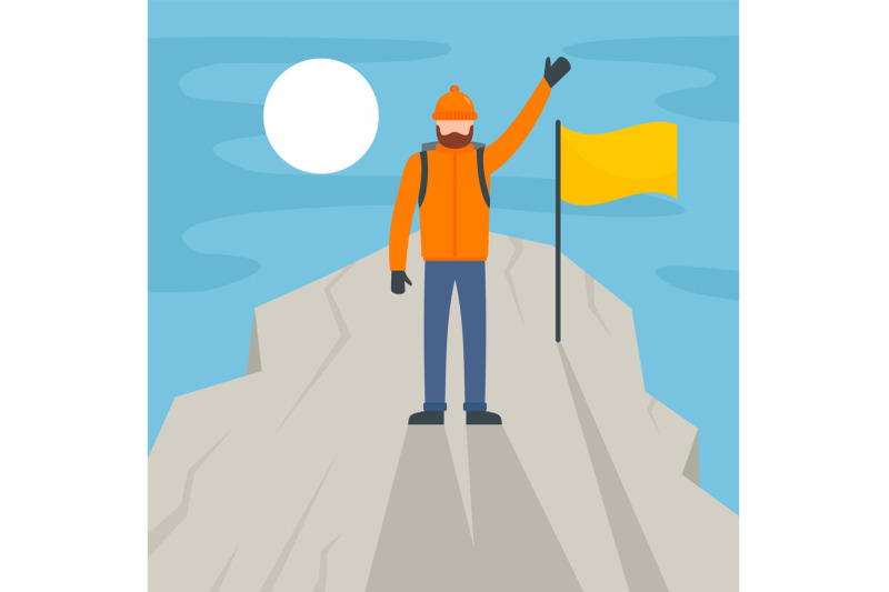 man-climb-the-mountain-peak-background-flat-style