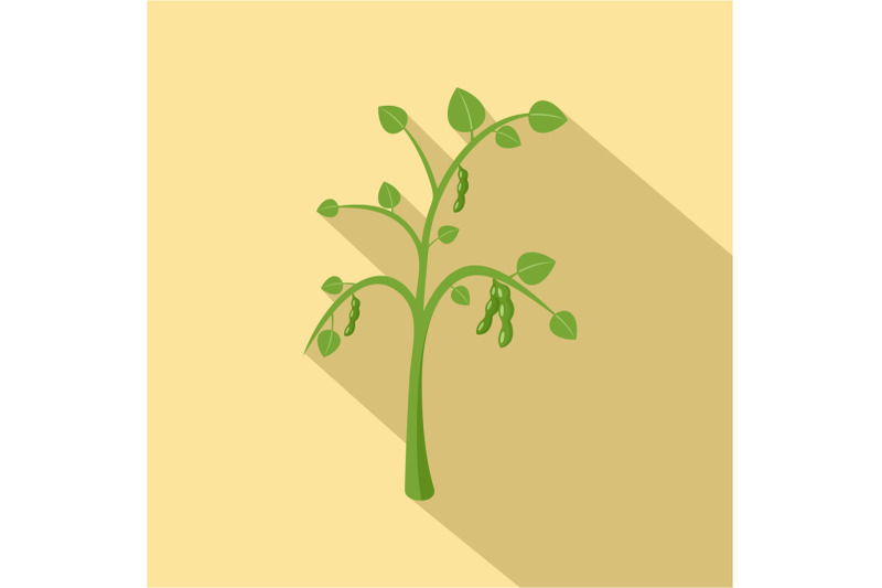 peas-plant-icon-flat-style
