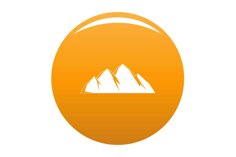 large-mountain-icon-vector-orange