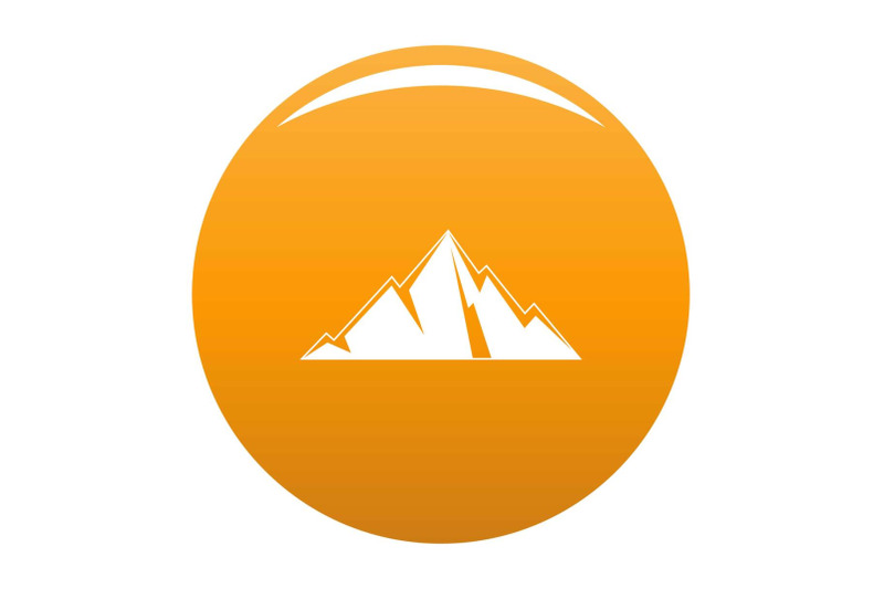 pointing-mountain-icon-vector-orange
