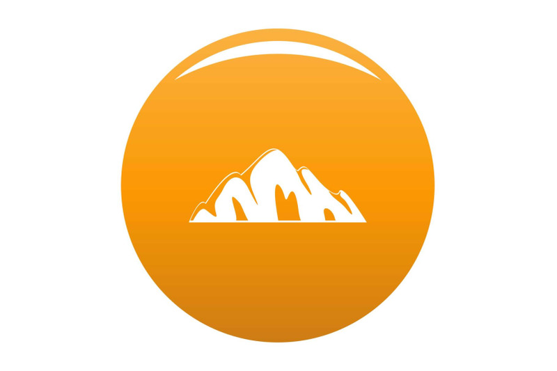 beautiful-mountain-icon-vector-orange