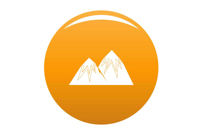 snow-peak-icon-vector-orange