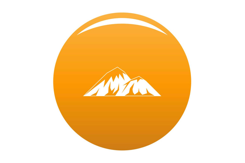 climbing-on-mountain-icon-vector-orange