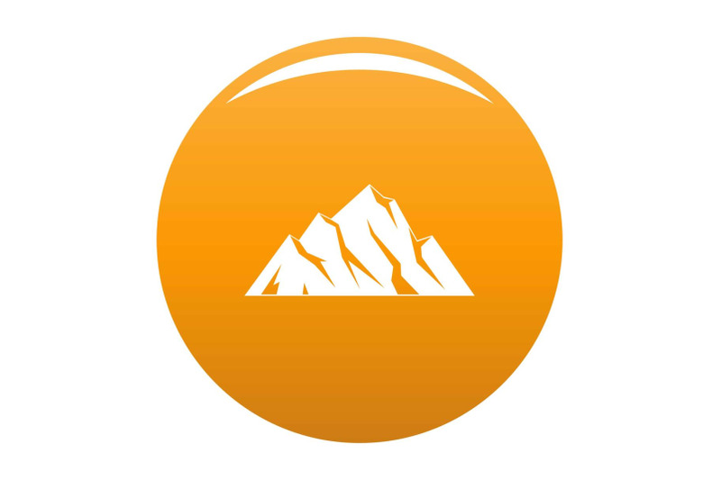 extreme-mountain-icon-vector-orange
