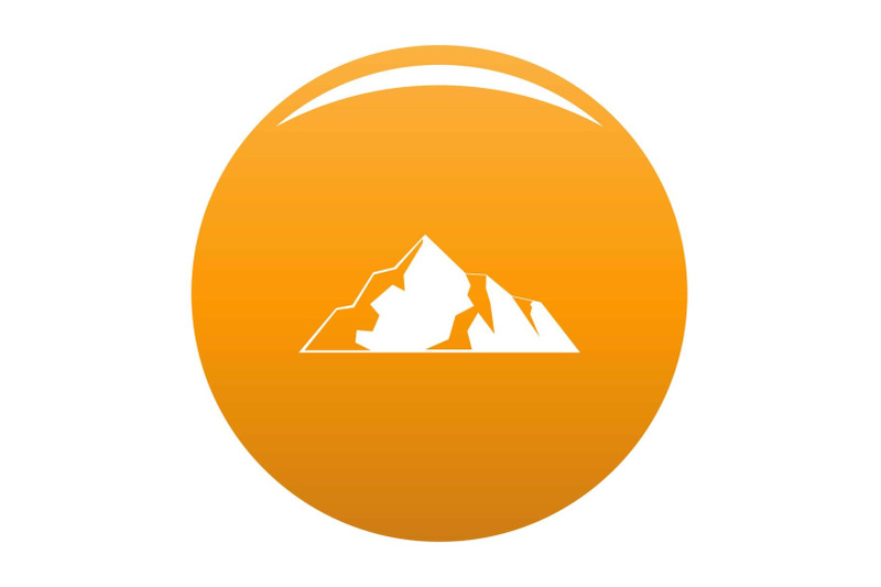 ice-mountain-icon-vector-orange