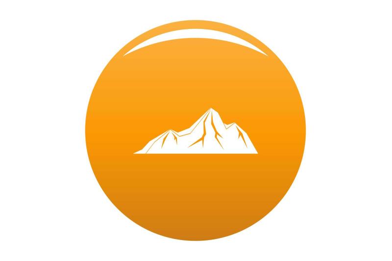 tall-mountain-icon-vector-orange