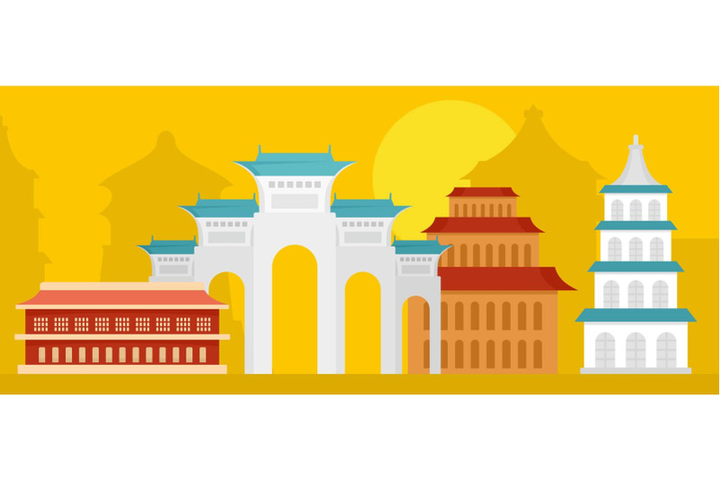 taipei-city-banner-horizontal-flat-style