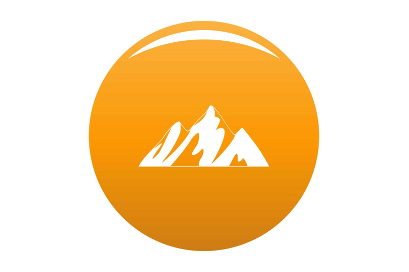top-of-mountain-icon-vector-orange