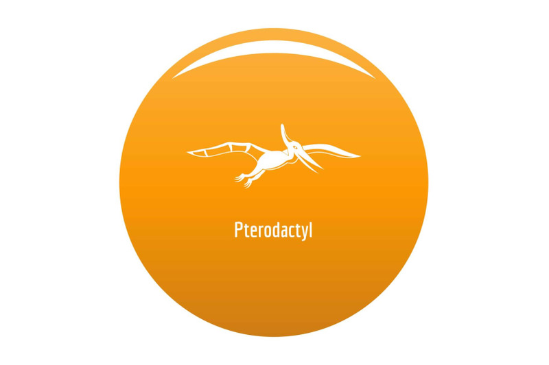 pterodactyl-icon-vector-orange