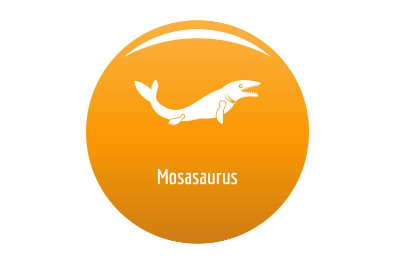 mosasaurus-icon-vector-orange