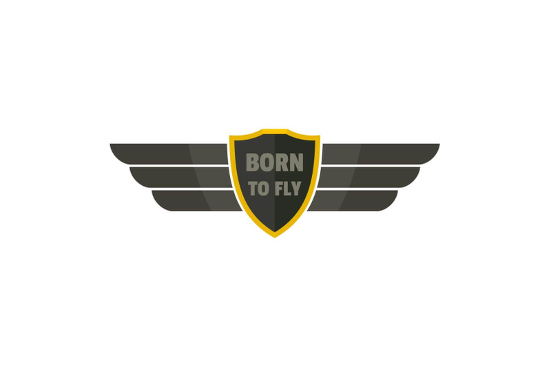 born-to-fly-icon-logo-flat-style