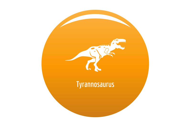 tyrannosaurus-icon-vector-orange